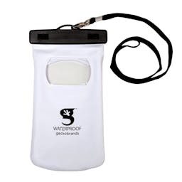 Gecko Floating Dry Phone Bag Back - White Thumbnail}