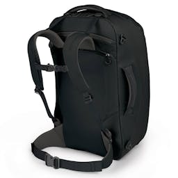 Osprey Porter 65 Duffel Backpack Back with Straps - Black Thumbnail}