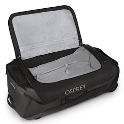 Osprey Transporter Wheeled Duffel 120 Gear Bag Open - Black Thumbnail}