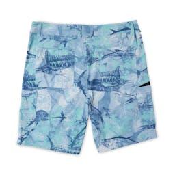 Pelagic Madeira Cargo Shorts - Back - Blue Thumbnail}