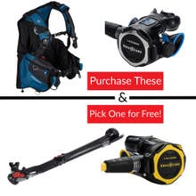 Aqualung Axiom BCD (Men’s) and Leg3nd Regulator (Yoke) with FREE Leg3nd Octopus OR Airsource 3 Integrated Octo/Inflator