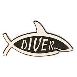Shark Diver Car Sticker Thumbnail}