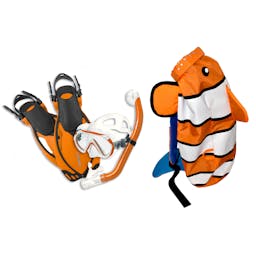 HEAD Sea Pals Jr Dry Snorkel Set - Clownfish Thumbnail}