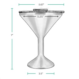Orca Cooler Chasertini Stainless Steel Martini Margarita Insulated Glass  w/Lid