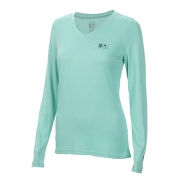 Pelagic Aquatek V-Neck Performance Shirt (Women’s) - Turquoise Thumbnail}