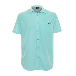 EVO Horizon Woven Short Sleeve Shirt - Aqua Thumbnail}