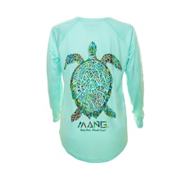 MANG Planting Hope Turtle Long Sleeve Performance Shirt (Women's) - Seagrass Thumbnail}