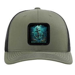 Born of Water Anchor Patch Trucker Hat Thumbnail}