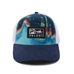 Pelagic Sonar Low Pro Trucker Hat - Front Thumbnail}