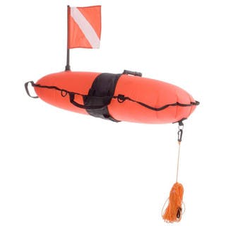 Inflatable Torpedo Buoy with 60’ Line - Orange