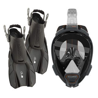 Ocean Reef Aria QR+ Snorkeling Gear Set/Aria QR+ Full Face Mask/DUO Fins