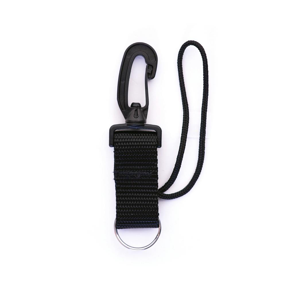Split Ring Connector with Swivel Clip - Black