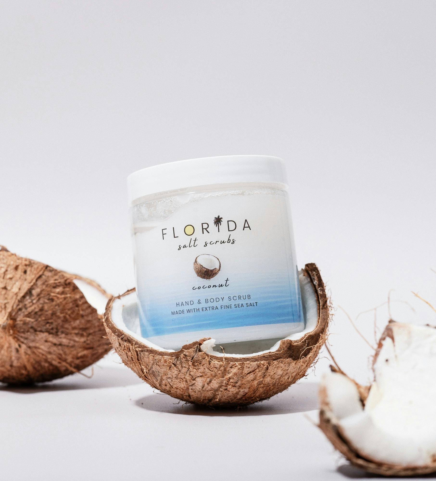 Florida Salt Scrubs Coconut 12.1 oz Jar - Lifestyle