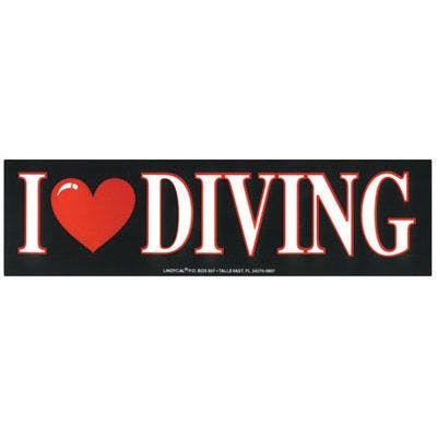 I Love Diving Bumper Sticker