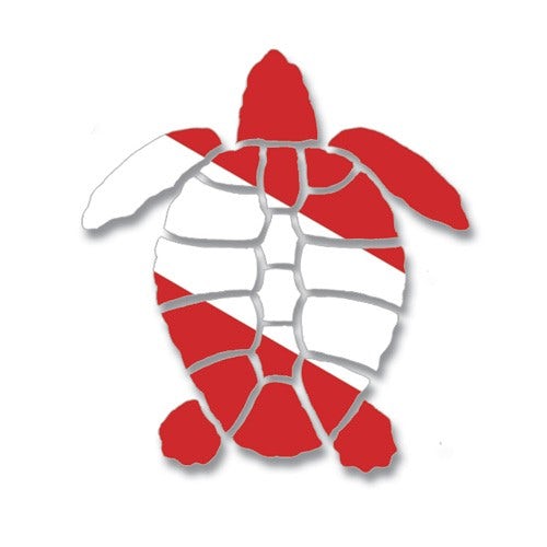 Dive Flag Turtle Decal
