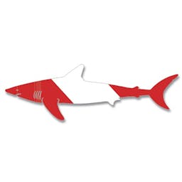 Dive Flag Shark Decal Thumbnail}