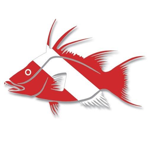 Dive Flag Hogfish Decal