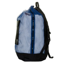 EVO Deluxe Mesh Backpack Dive Bag Side Zipper - Blue Thumbnail}