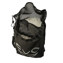 EVO Mesh Drawstring Shoulder Bag Open - Black Thumbnail}