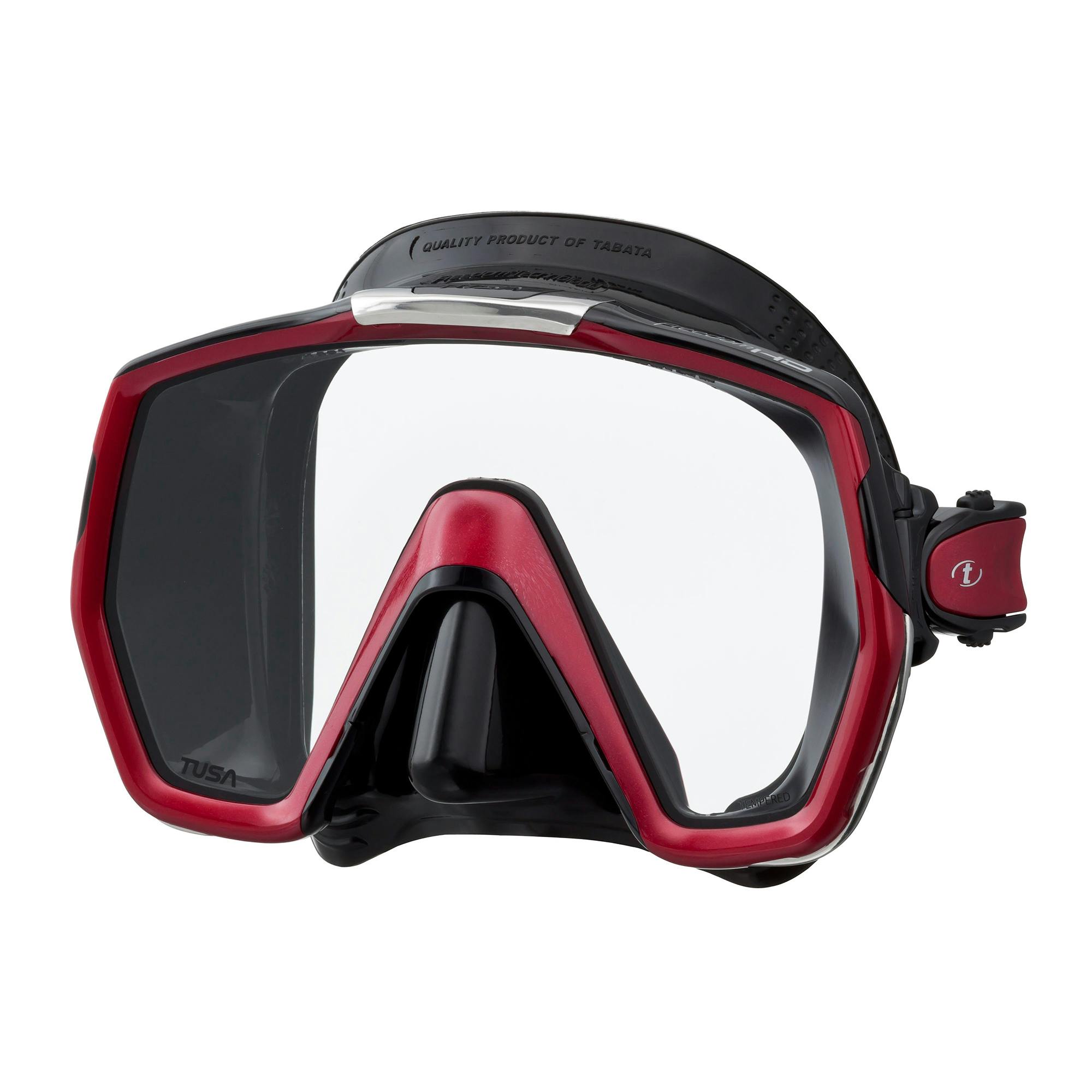 TUSA Freedom HD Dive Mask, Single Lens - Black/Red