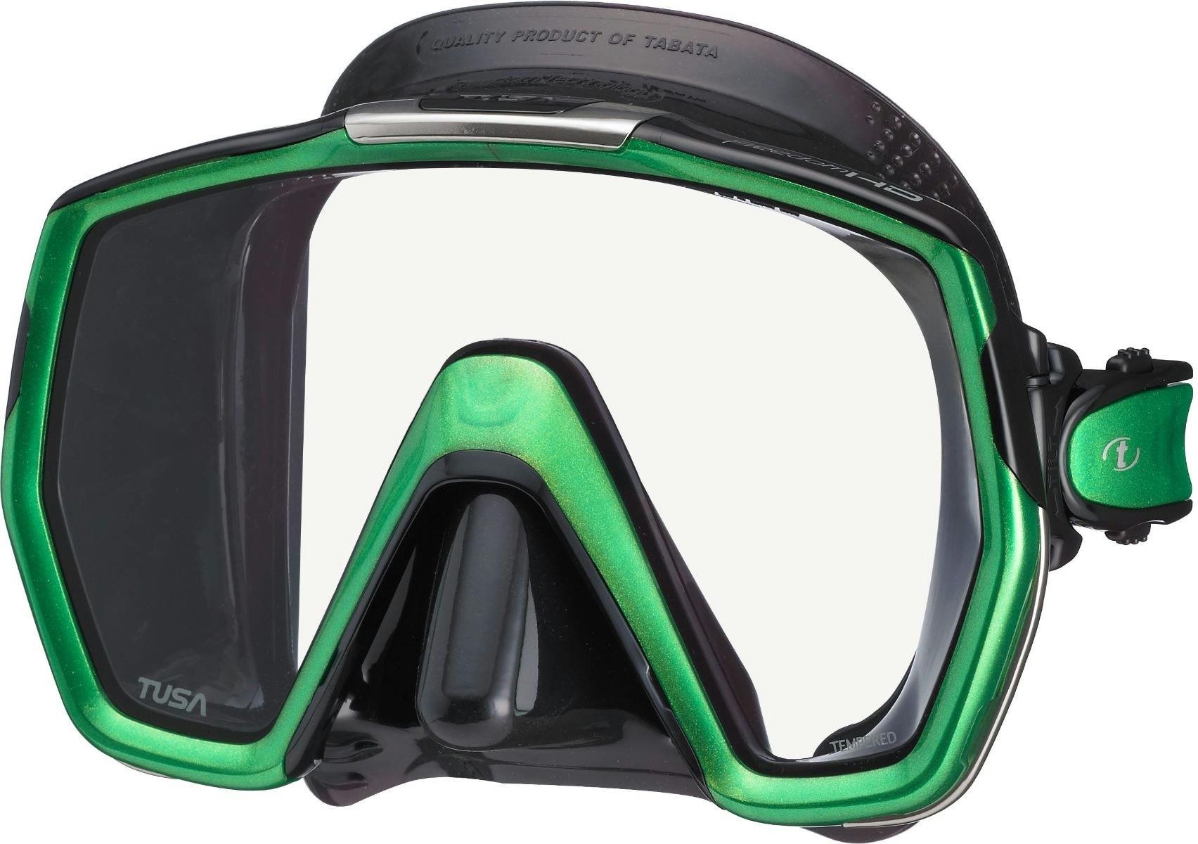 TUSA Freedom HD Dive Mask, Single Lens - Black/Energy Green