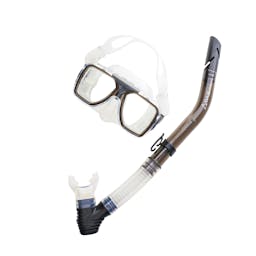 EVO Drift Mask and Semi-Dry Snorkel Combo, Two Lens - Black Thumbnail}