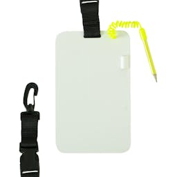 Scuba Diving Slate with Swivel Clip (4 x 8 inches) Thumbnail}