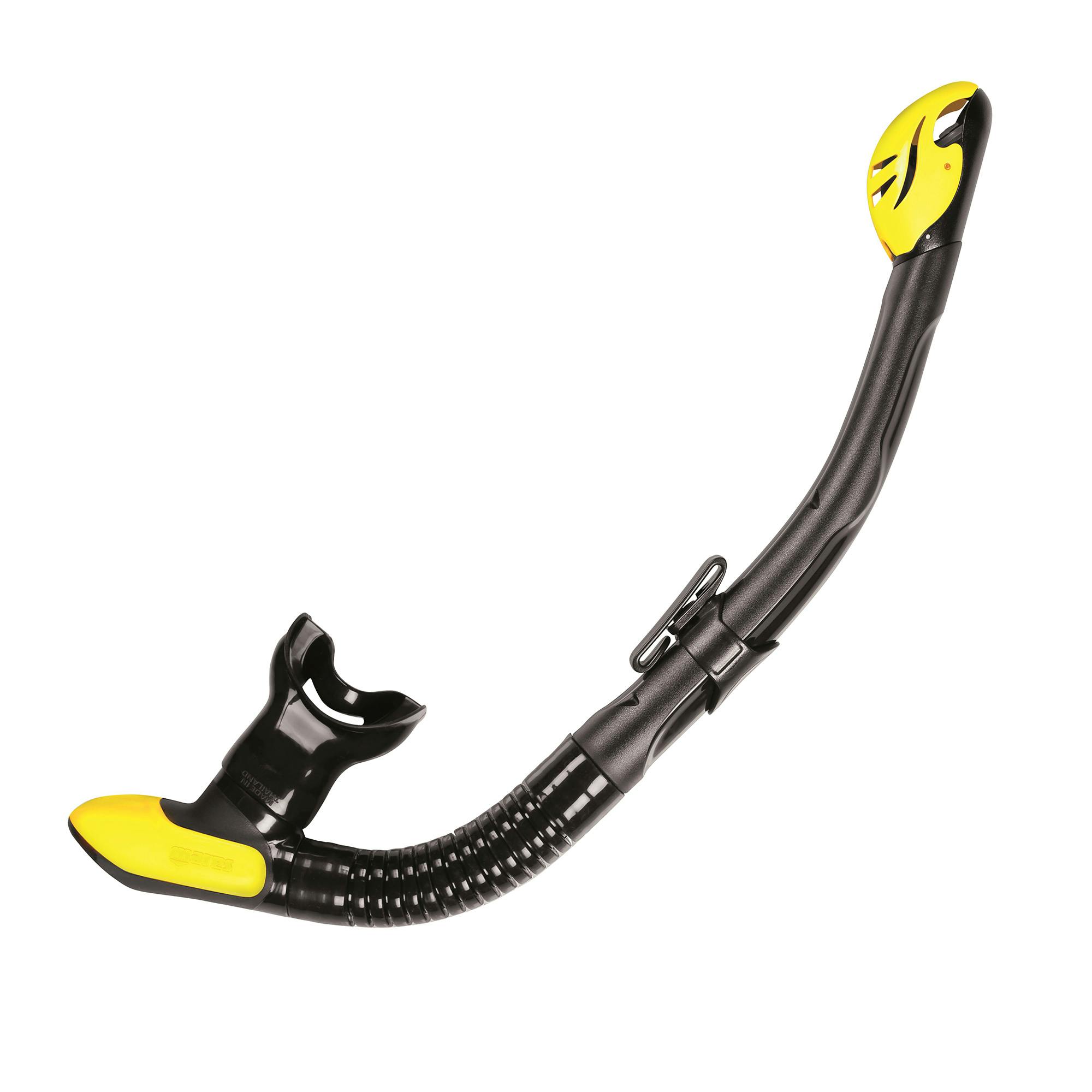Mares Ergo Dry Snorkel with Exhaust Valve - Black/Yellow