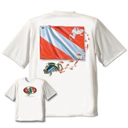 Amphibious Outfitters Frog Flag T-Shirt - White Thumbnail}