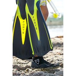 EVO 2MM Low Cut Dive Boots Lifestyle on the Beach Thumbnail}