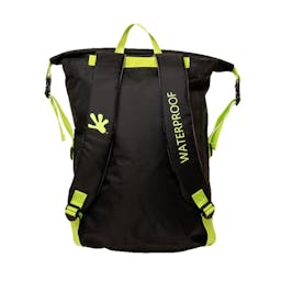 Gecko Waterproof Lightweight Backpack Back - Black/Green Thumbnail}