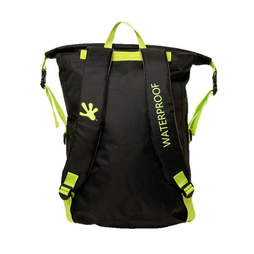 Gecko Waterproof Lightweight Backpack Back - Black/Green