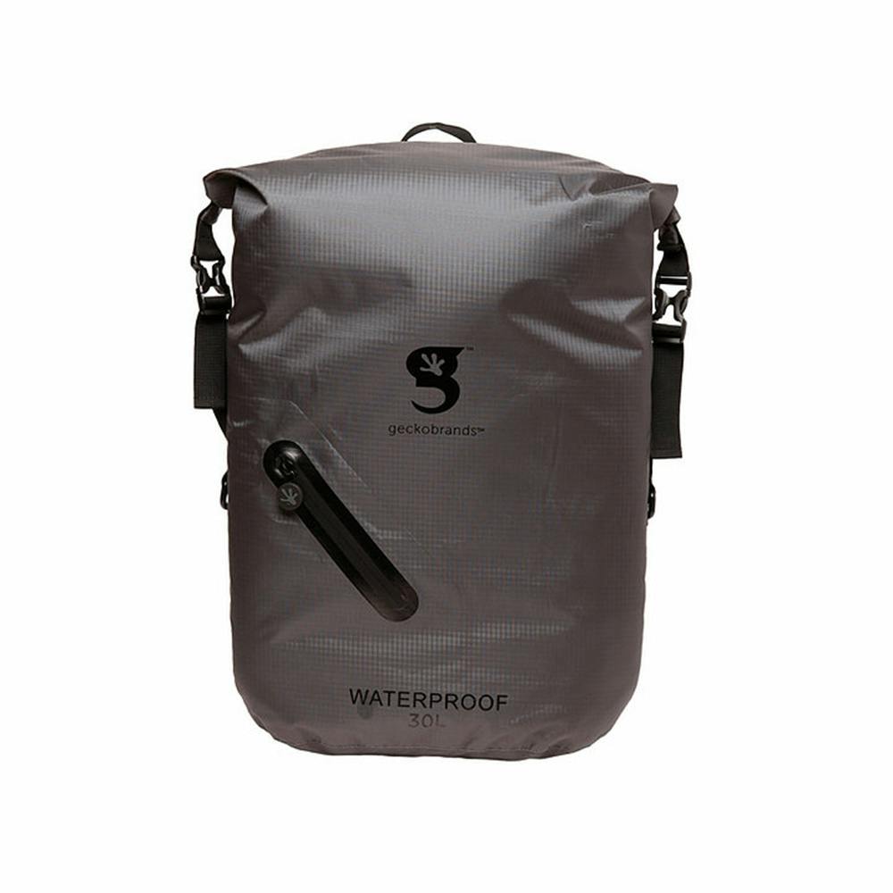 Geckobrands Waterproof Lightweight Backpack - Grey/Black