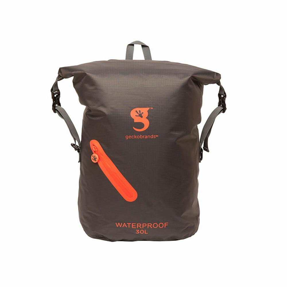 Geckobrands Waterproof Lightweight Backpack - Grey/Orange
