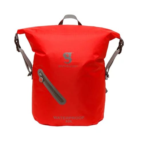 Geckobrands Waterproof Lightweight Backpack - Red/Grey