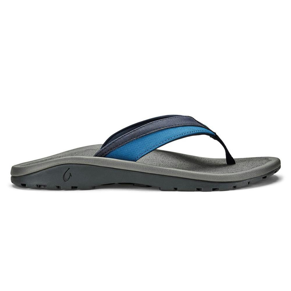 OluKai 'Ohana Koa Vegan-Friendly Waterproof Sandals (Men’s) - Trench Blue/Stone