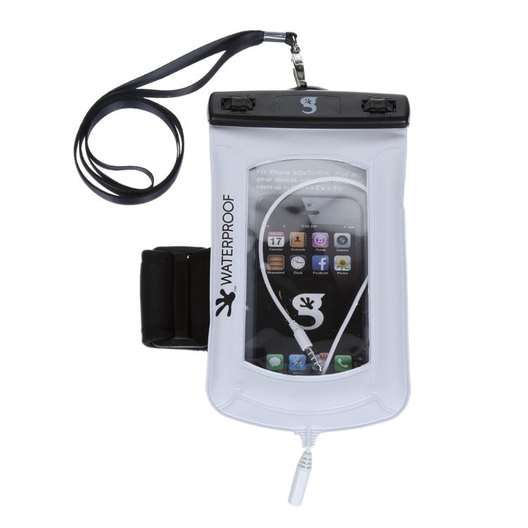 Gecko Floating Waterproof Phone Dry Bag with Armband and Audio Cord