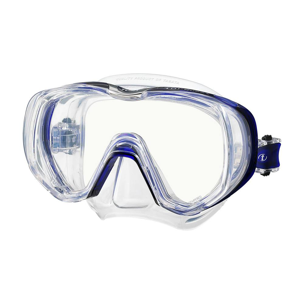 TUSA Tri-Quest Mask, Wraparound Lens - Clear/Cobalt Blue