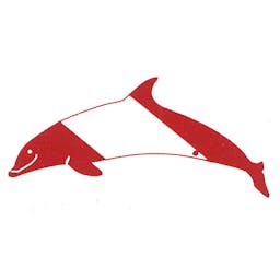 Die-cut Dolphin Bumper Sticker Thumbnail}