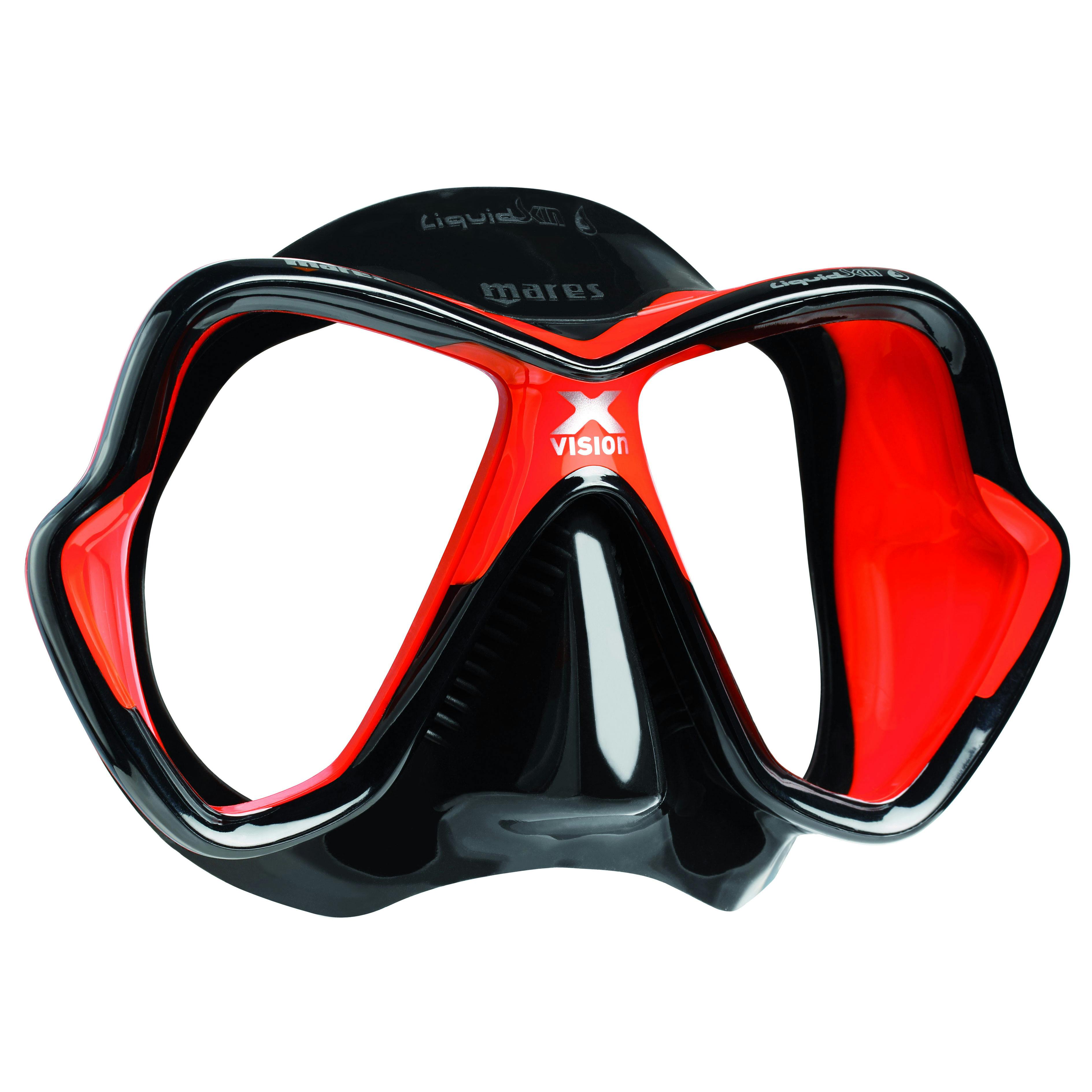 Mares X-Vision Ultra Mask, Two Lens - Black/Red