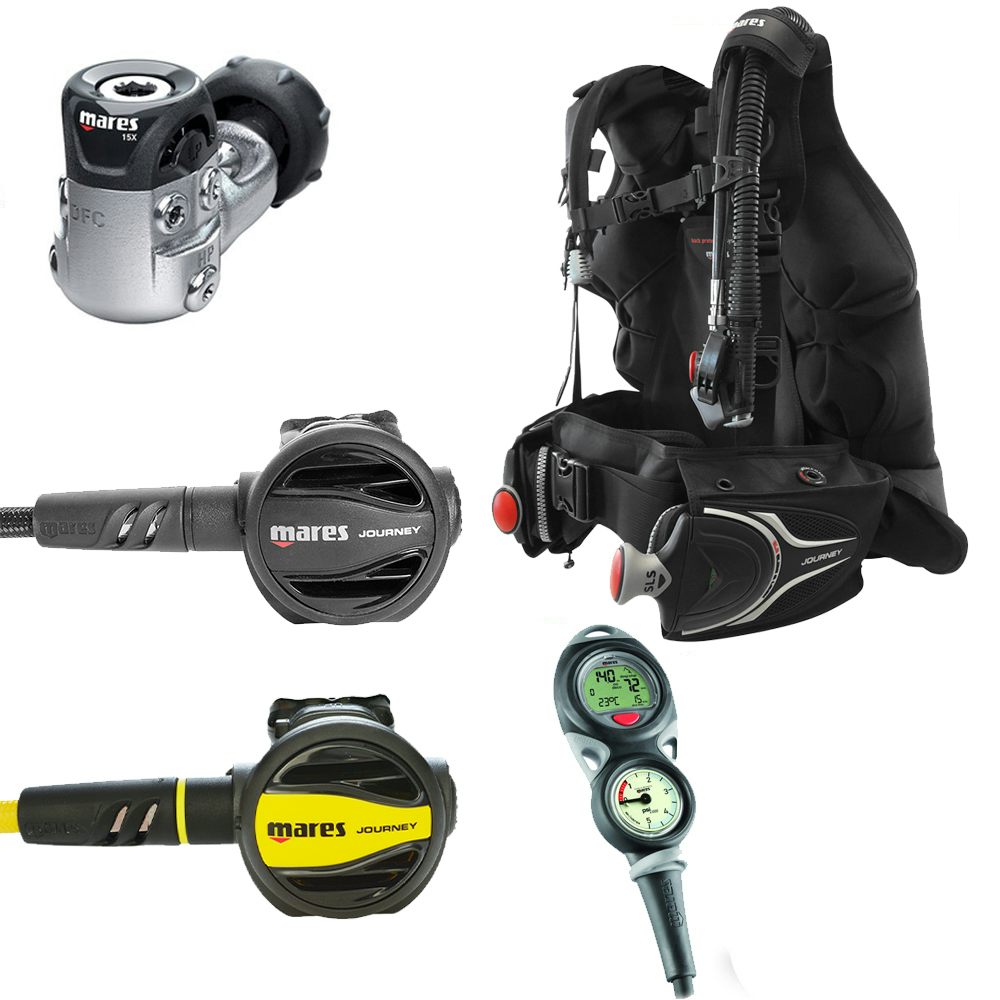 Mares Journey Elite 3.0 Scuba Gear Package with Puck 2 Dive Computer