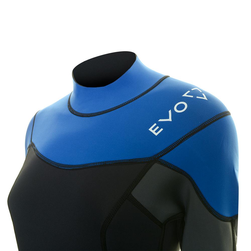 EVO Elite Blaze 3 mm Wetsuit (Women's) Shoulder Detail - Royal