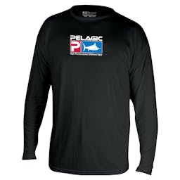 Pelagic Aquatek Long Sleeve Performance Fishing Shirt - Black Thumbnail}