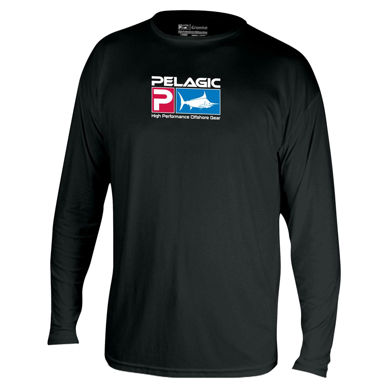 Pelagic Aquatek Long Sleeve Performance Fishing Shirt - Black