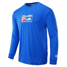Pelagic Aquatek Long Sleeve Performance Fishing Shirt - Royal Thumbnail}