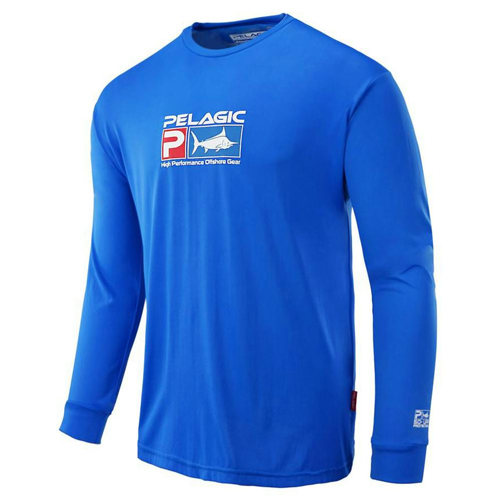 Pelagic Aquatek Long Sleeve Performance Fishing Shirt - Royal