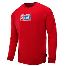 Pelagic Aquatek Long Sleeve Performance Fishing Shirt - Red Thumbnail}