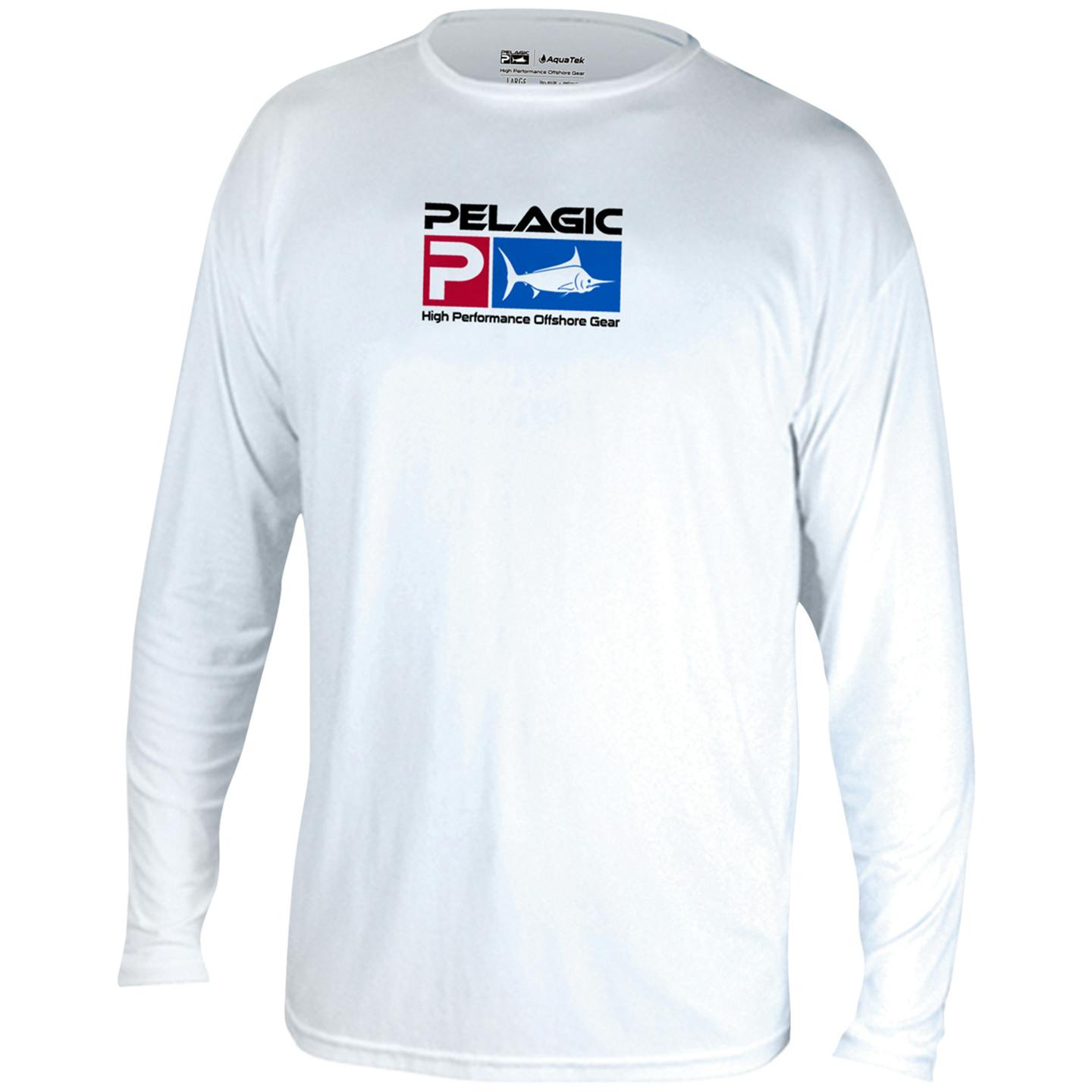 Pelagic Aquatek Long Sleeve Performance Fishing Shirt - White