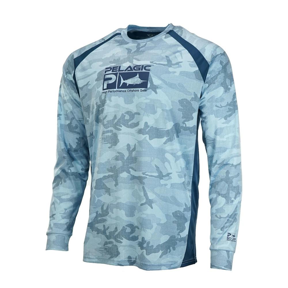 Pelagic VaporTek Long Sleeve Performance Shirt - Slate Fish Camo