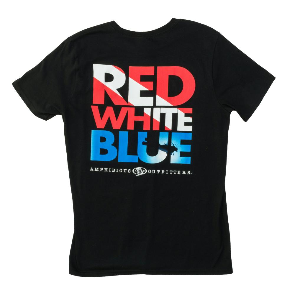 Amphibious Outfitters “Red White Blue” Short Sleeve T-Shirt Back